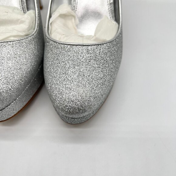 Michael Michael Kors 7.5M Chantal Silver Platforms Pumps Heels Shoes - Picture 5 of 15